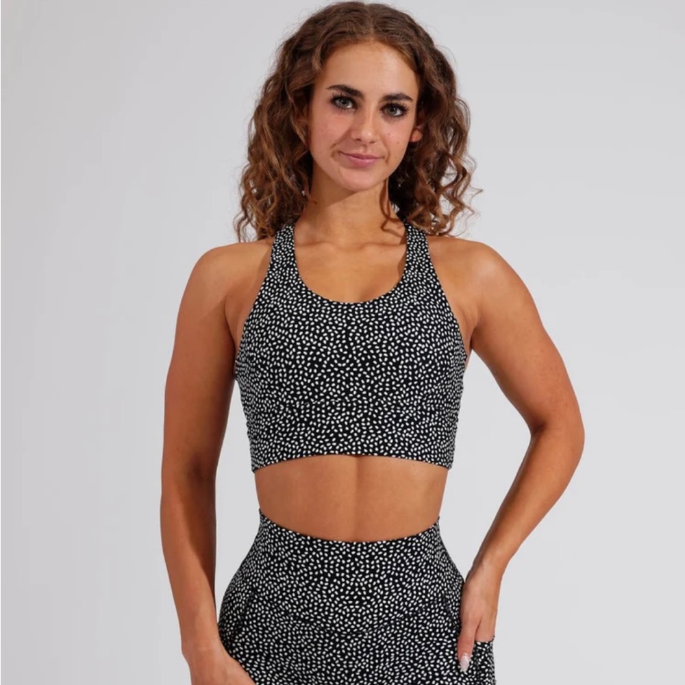 BuffBunny Rosa Sports Bra in Black Bossy Print